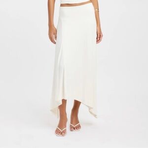 Kookai Asymmetrical Cream Skirt